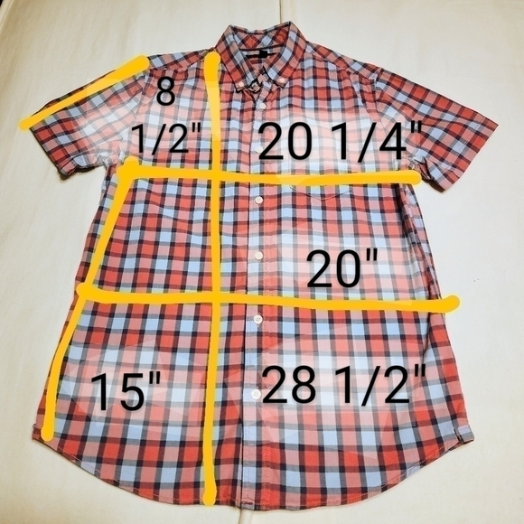 Aeropostale Plaid Button Down Shirt Red Blue Small - Picture 10 of 10